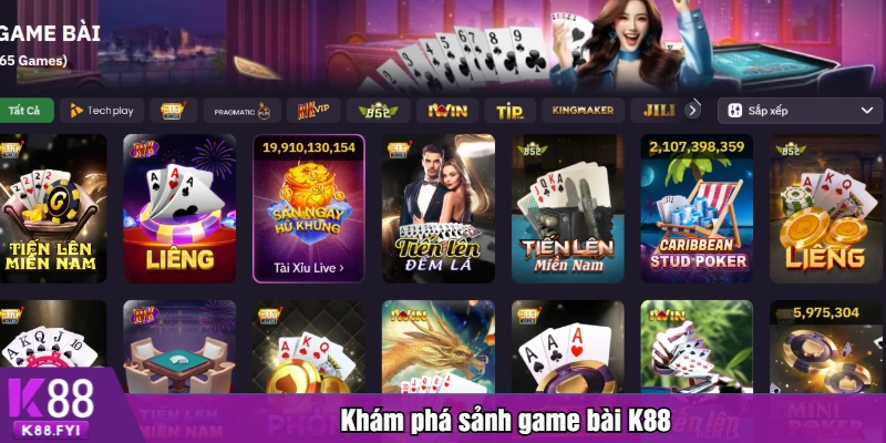Khám phá sảnh game bài K88