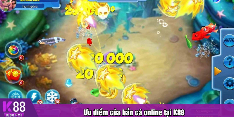 Ưu điểm của bắn cá online tại K88