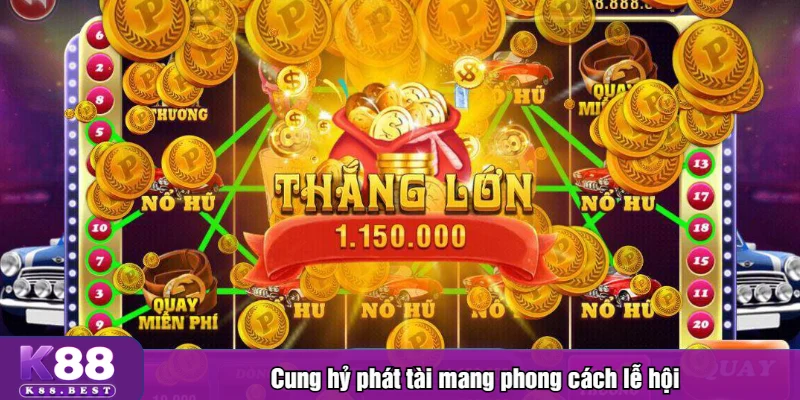 Cung hỷ phát tài mang phong cách lễ hội